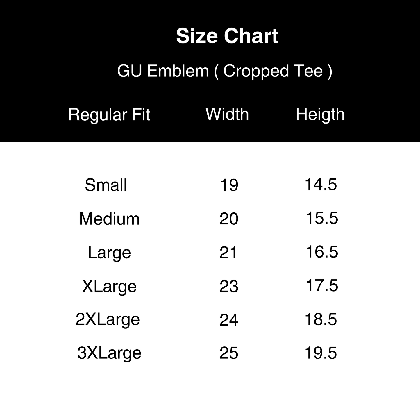 GU Emblem Cropped Tee