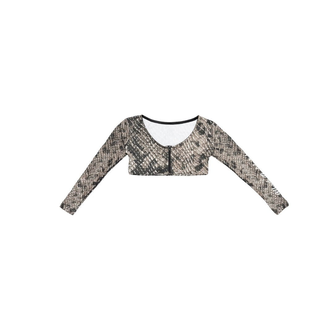 Snakeskin Cropped Body Suit