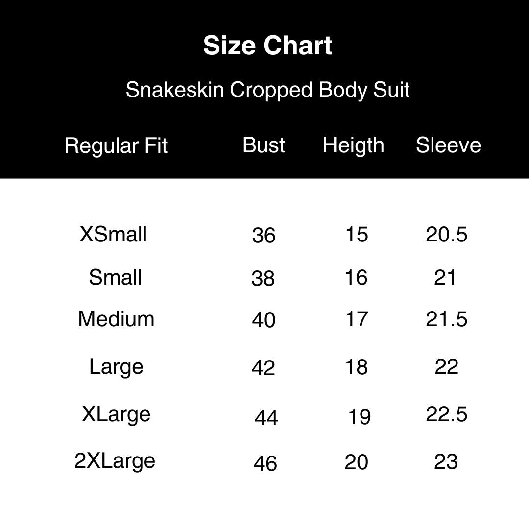 Snakeskin Cropped Body Suit