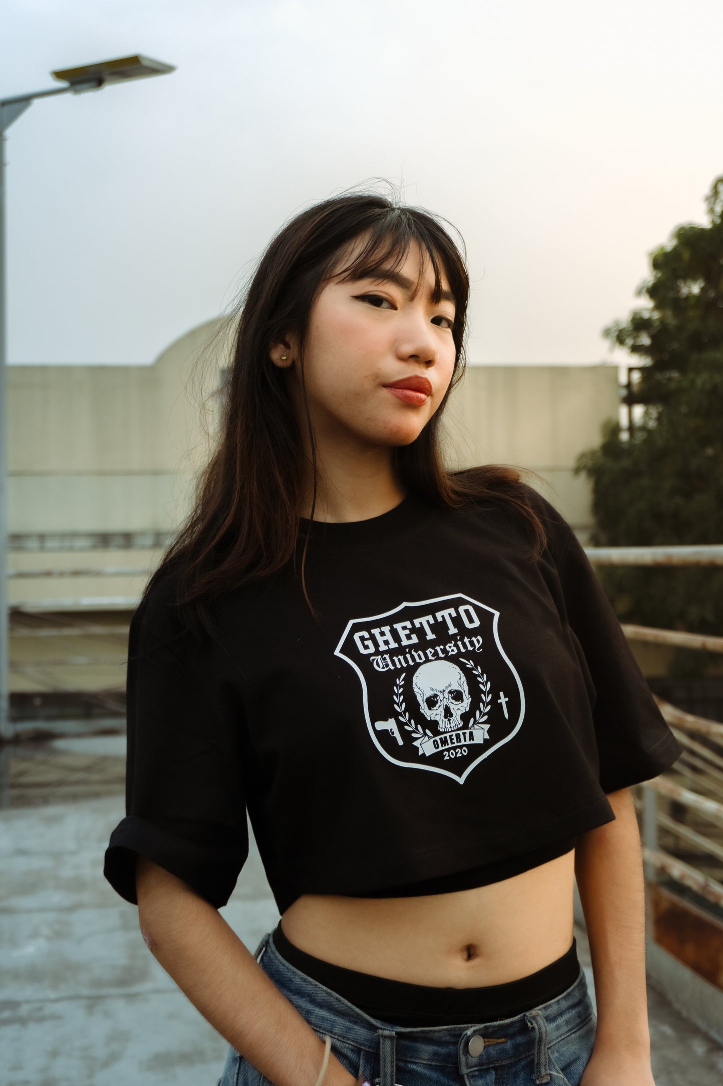 GU Emblem Cropped Tee