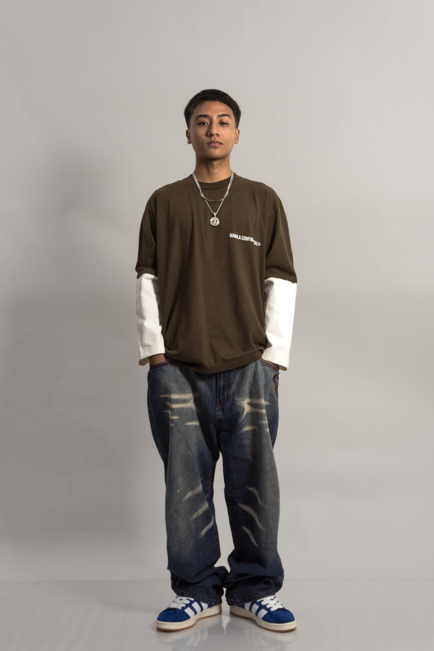 Layered Longsleeve Shirt - Corduroy Sleeve