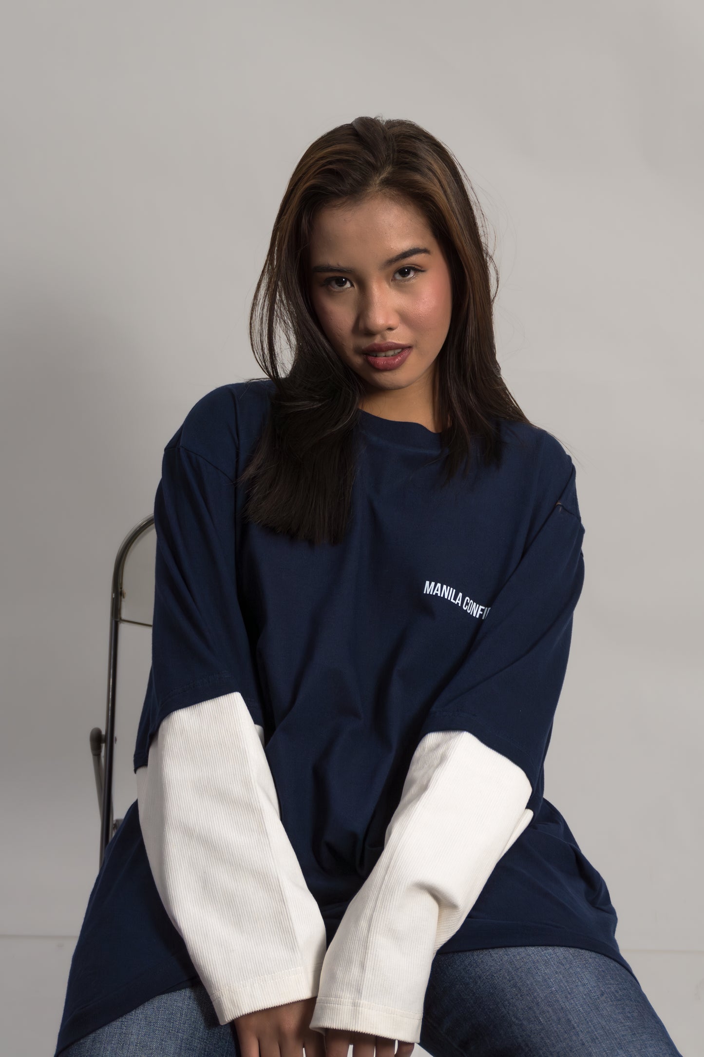 Layered Longsleeve Shirt - Corduroy Sleeve