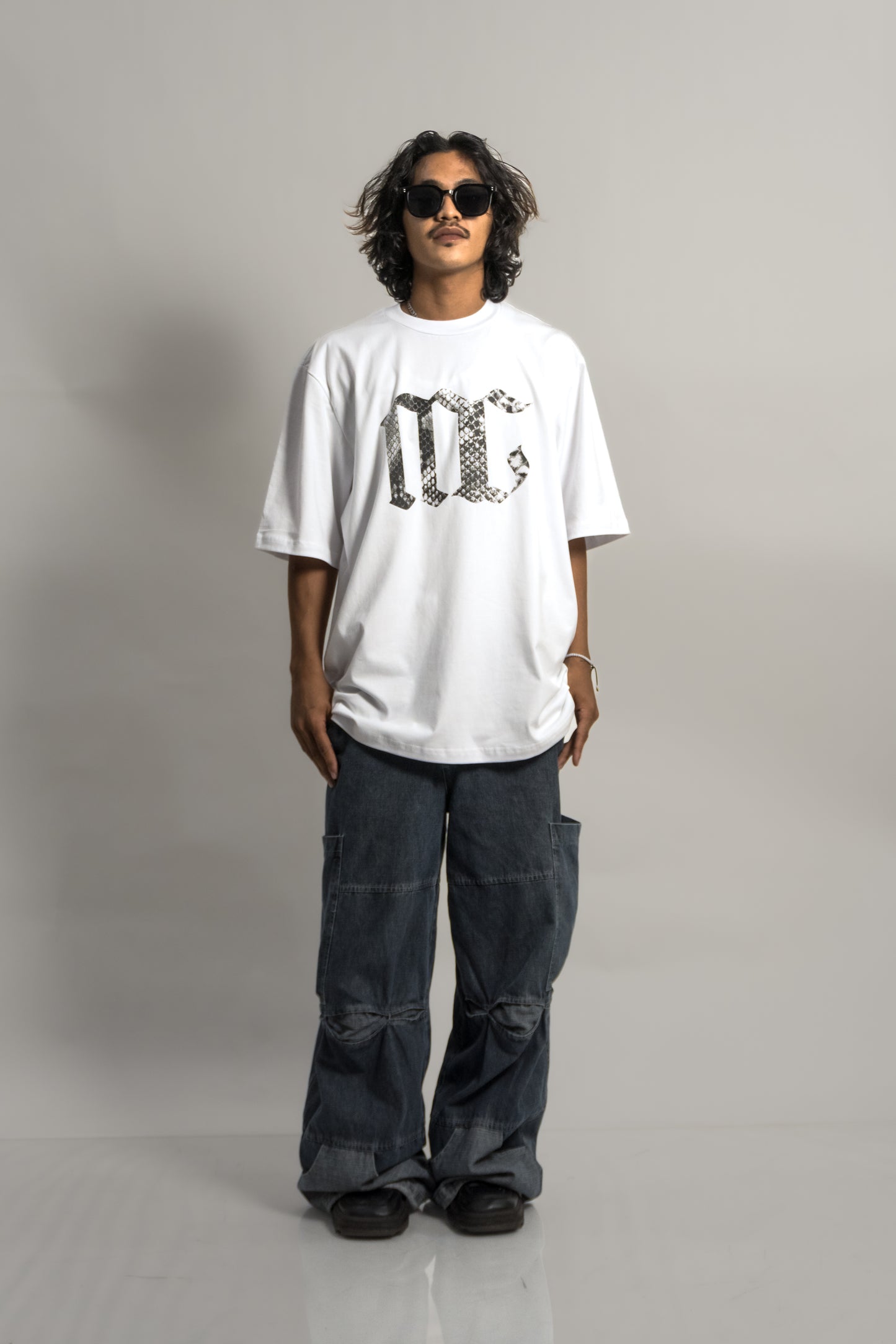 Snakeskin Logo Tee - Oversized Fit