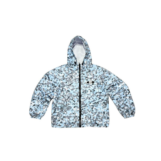 Zipped-Up Windbreaker Jacket ( Blue Digital Camou )