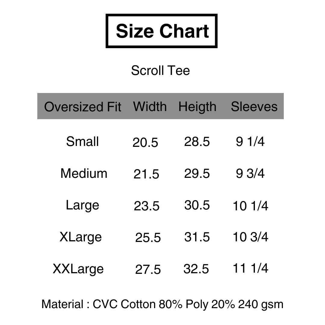 Oversized T-shirt ( Scroll Tee )